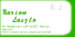 marion laszlo business card